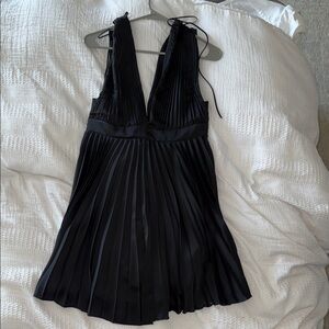 Abercrombie & Fitch Black Pleated Dress